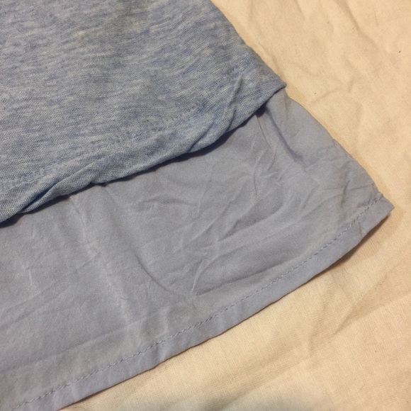 VINCE CAMUTO | Mixed Media top w/ flutter sleeve - Picture 6 of 7